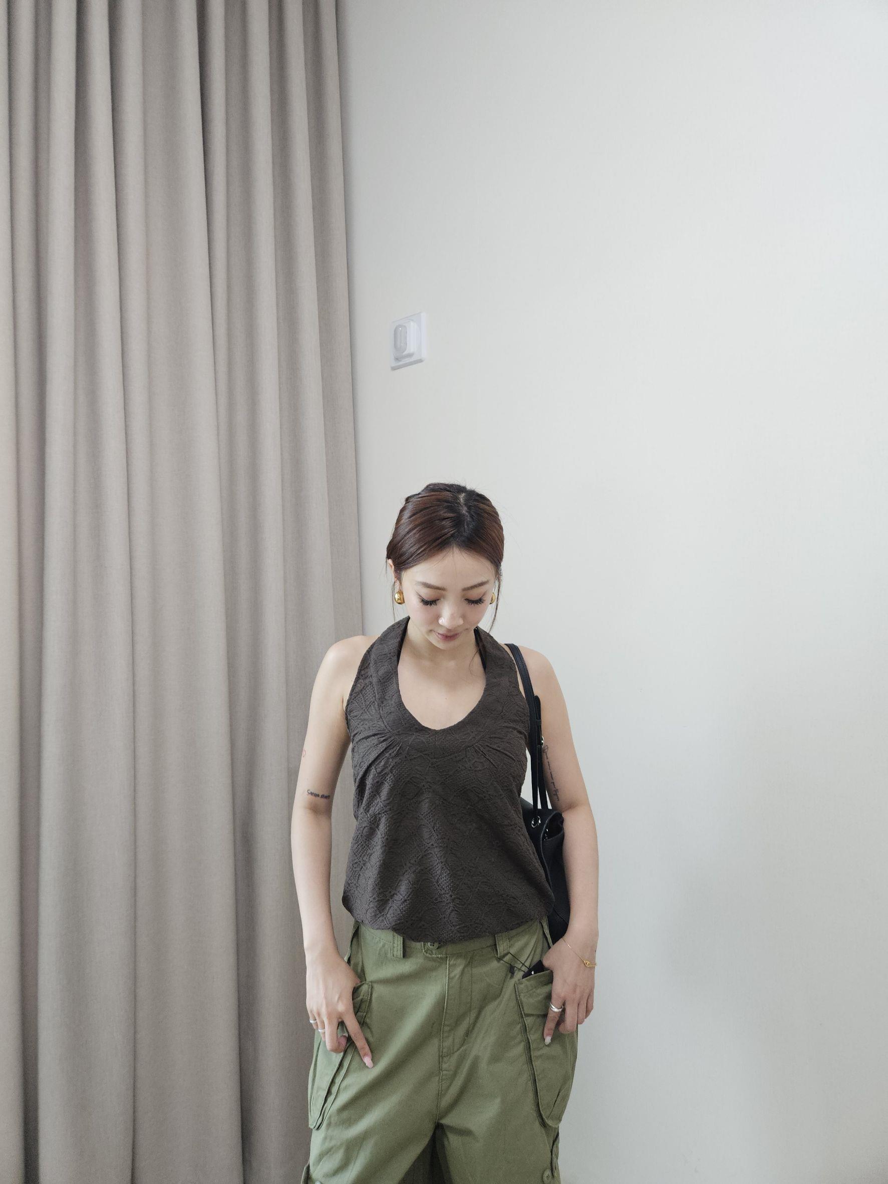 掛脖蕾絲美背背心